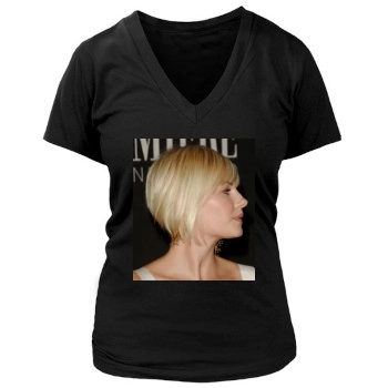 Elisha Cuthbert Women's Deep V-Neck TShirt