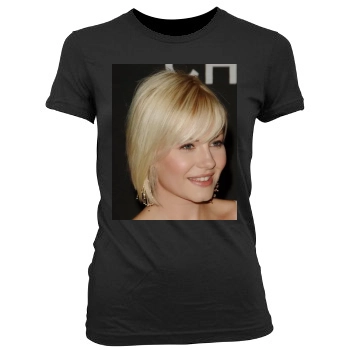 Elisha Cuthbert Women's Junior Cut Crewneck T-Shirt