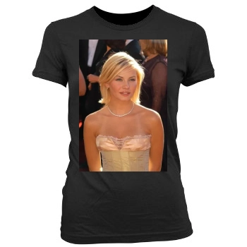 Elisha Cuthbert Women's Junior Cut Crewneck T-Shirt