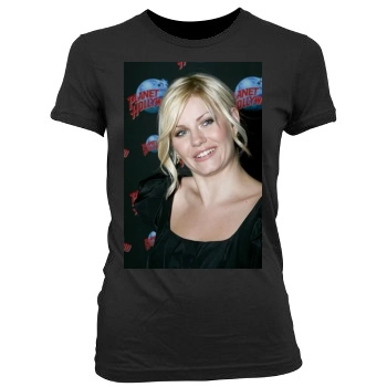 Elisha Cuthbert Women's Junior Cut Crewneck T-Shirt