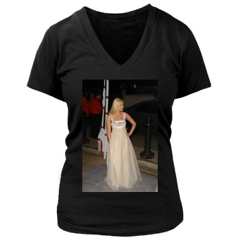 Elisha Cuthbert Women's Deep V-Neck TShirt