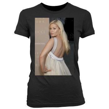 Elisha Cuthbert Women's Junior Cut Crewneck T-Shirt