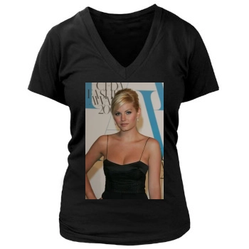 Elisha Cuthbert Women's Deep V-Neck TShirt