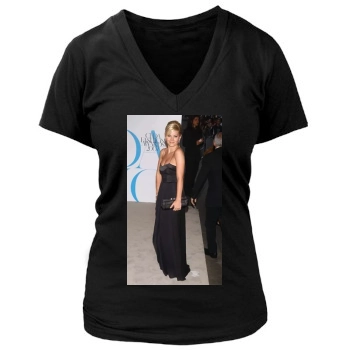 Elisha Cuthbert Women's Deep V-Neck TShirt