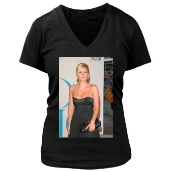 Elisha Cuthbert Women's Deep V-Neck TShirt