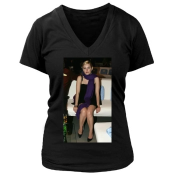 Elisha Cuthbert Women's Deep V-Neck TShirt