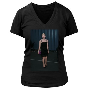 Elisha Cuthbert Women's Deep V-Neck TShirt