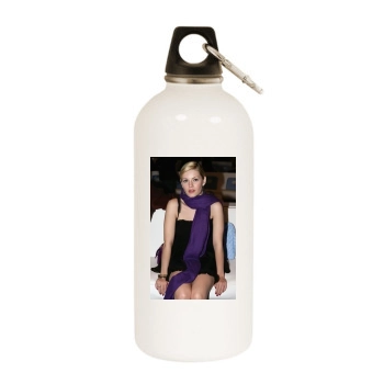 Elisha Cuthbert White Water Bottle With Carabiner