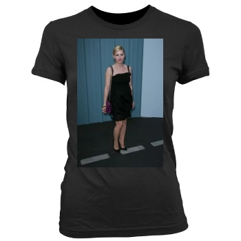 Elisha Cuthbert Women's Junior Cut Crewneck T-Shirt