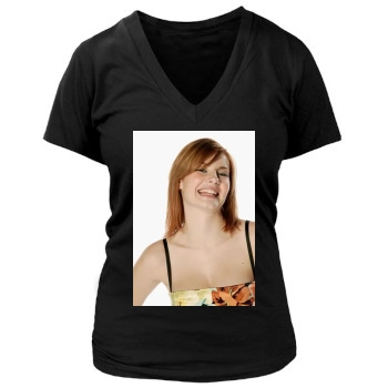 Elisha Cuthbert Women's Deep V-Neck TShirt