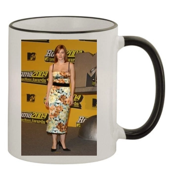 Elisha Cuthbert 11oz Colored Rim & Handle Mug