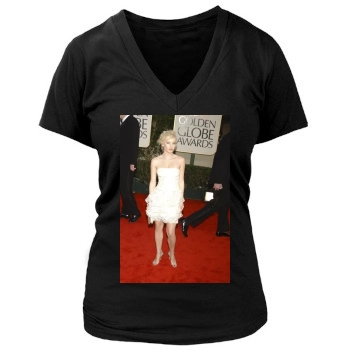 Elisha Cuthbert Women's Deep V-Neck TShirt