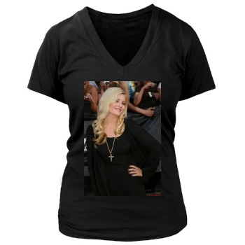 Elisha Cuthbert Women's Deep V-Neck TShirt