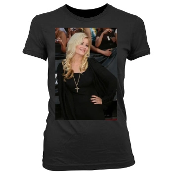 Elisha Cuthbert Women's Junior Cut Crewneck T-Shirt