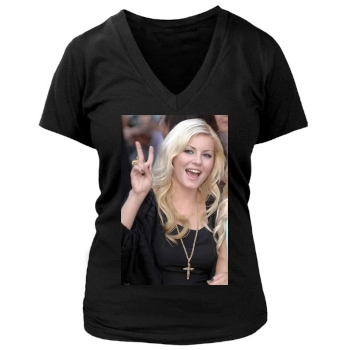 Elisha Cuthbert Women's Deep V-Neck TShirt