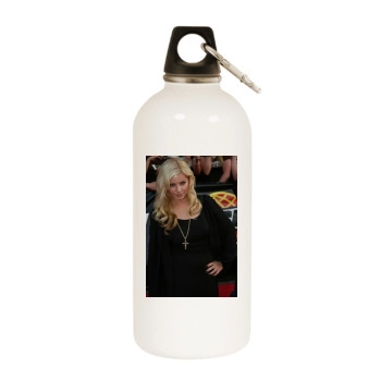 Elisha Cuthbert White Water Bottle With Carabiner