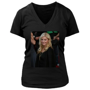 Elisha Cuthbert Women's Deep V-Neck TShirt