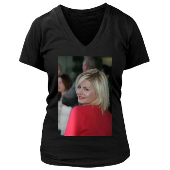 Elisha Cuthbert Women's Deep V-Neck TShirt