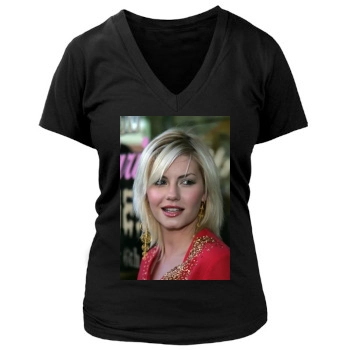 Elisha Cuthbert Women's Deep V-Neck TShirt