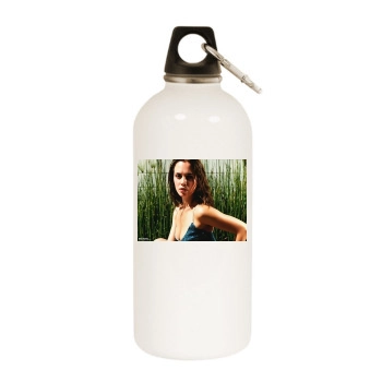 Eliza Dushku White Water Bottle With Carabiner