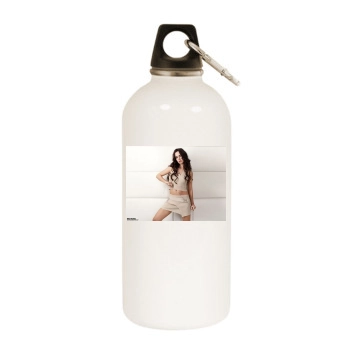 Eliza Dushku White Water Bottle With Carabiner