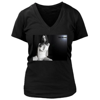 Eliza Dushku Women's Deep V-Neck TShirt