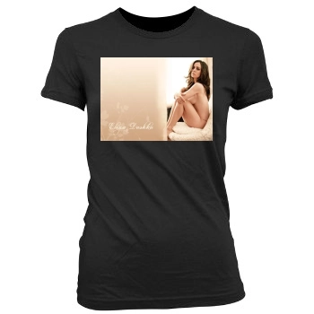 Eliza Dushku Women's Junior Cut Crewneck T-Shirt