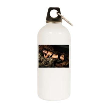 Eliza Dushku White Water Bottle With Carabiner