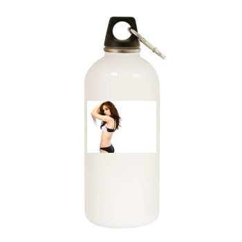 Eliza Dushku White Water Bottle With Carabiner