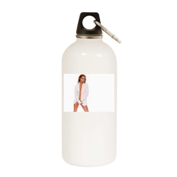 Elizabeth Berkley White Water Bottle With Carabiner