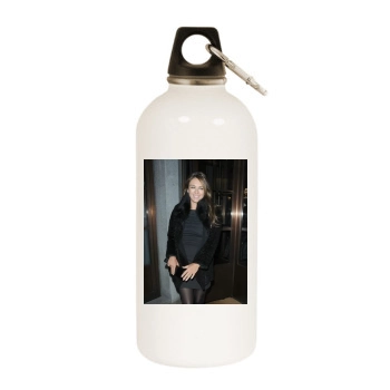 Elizabeth Hurley White Water Bottle With Carabiner