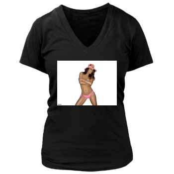 Elizabeth Hurley Women's Deep V-Neck TShirt