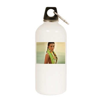 Elizabeth Hurley White Water Bottle With Carabiner