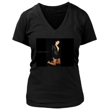 Elizabeth Hurley Women's Deep V-Neck TShirt