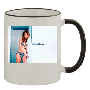 Elizabeth Hurley 11oz Colored Rim & Handle Mug