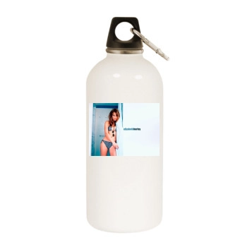 Elizabeth Hurley White Water Bottle With Carabiner