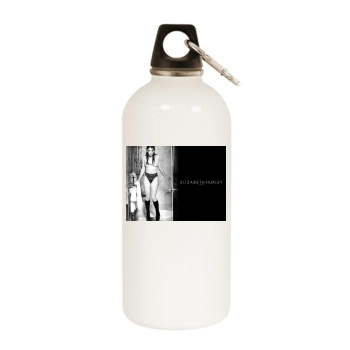 Elizabeth Hurley White Water Bottle With Carabiner