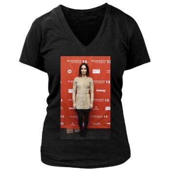 Emily Blunt Women's Deep V-Neck TShirt