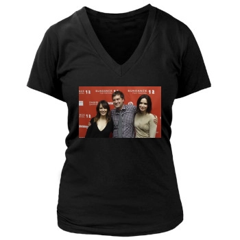 Emily Blunt Women's Deep V-Neck TShirt