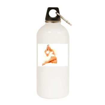 Emma Bunton White Water Bottle With Carabiner