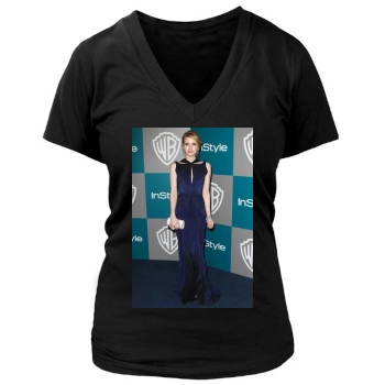 Emma Roberts Women's Deep V-Neck TShirt