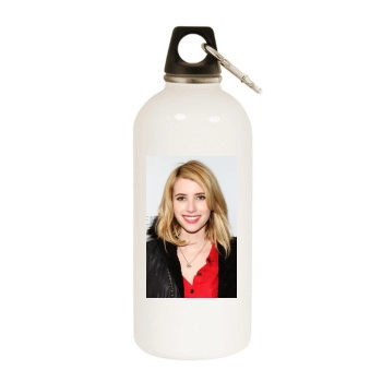 Emma Roberts White Water Bottle With Carabiner