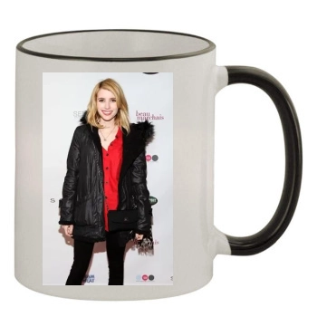 Emma Roberts 11oz Colored Rim & Handle Mug