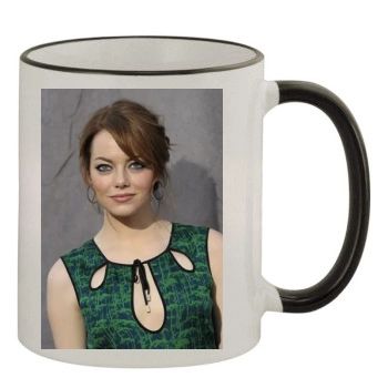 Emma Stone 11oz Colored Rim & Handle Mug