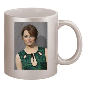 Emma Stone 11oz Metallic Silver Mug