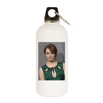 Emma Stone White Water Bottle With Carabiner