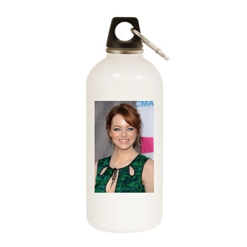 Emma Stone White Water Bottle With Carabiner