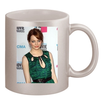 Emma Stone 11oz Metallic Silver Mug