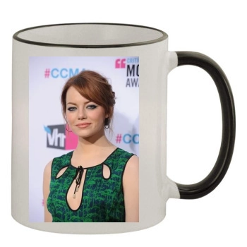 Emma Stone 11oz Colored Rim & Handle Mug