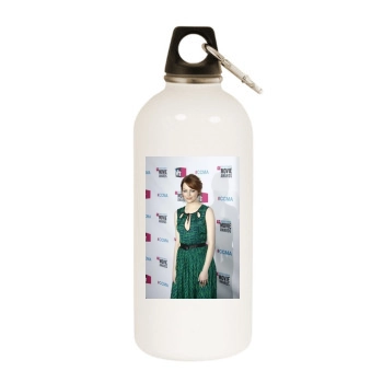 Emma Stone White Water Bottle With Carabiner